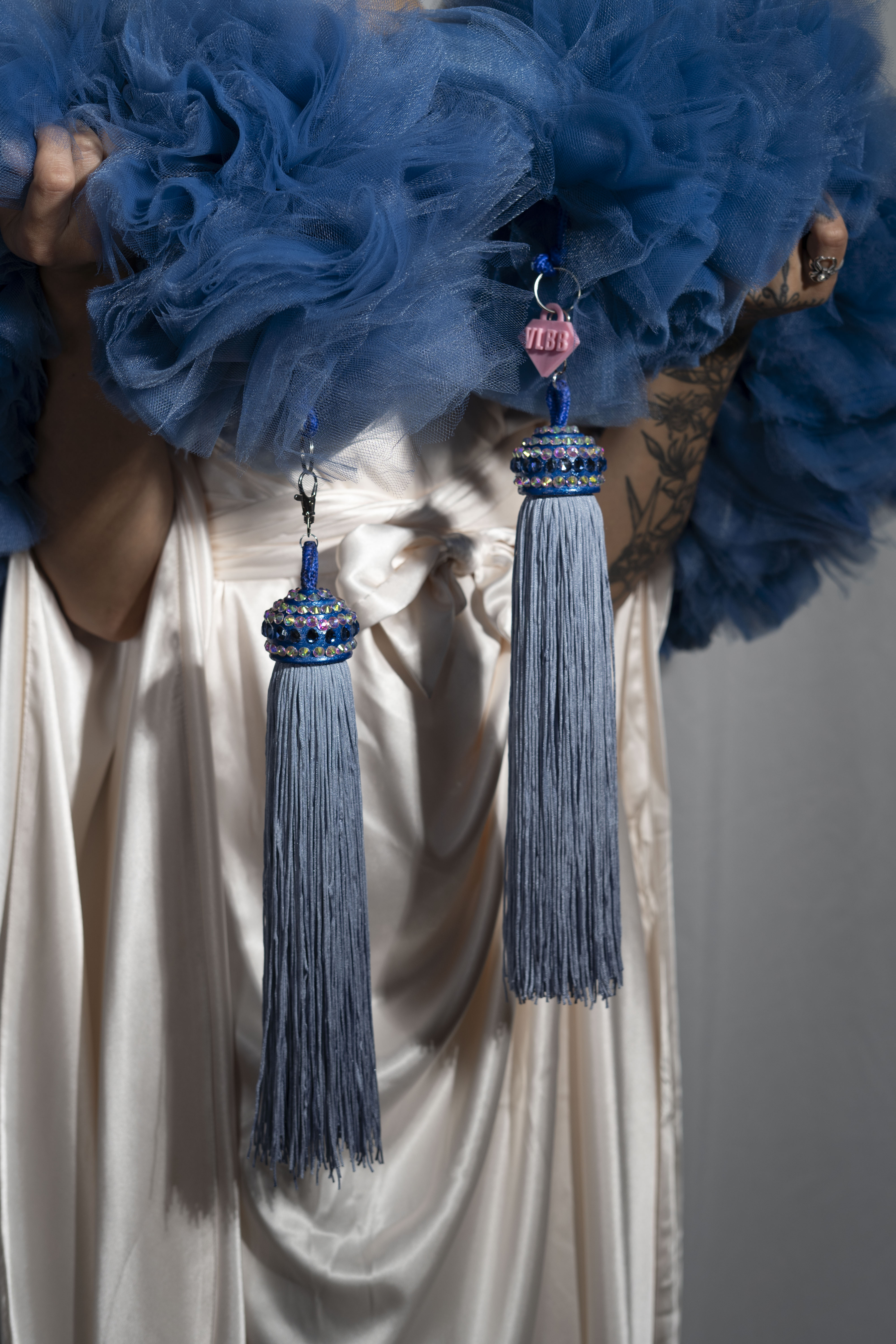 The Dazzle Tulle Boa – Rhinestone Tassels, 25+ Colors | Viva La